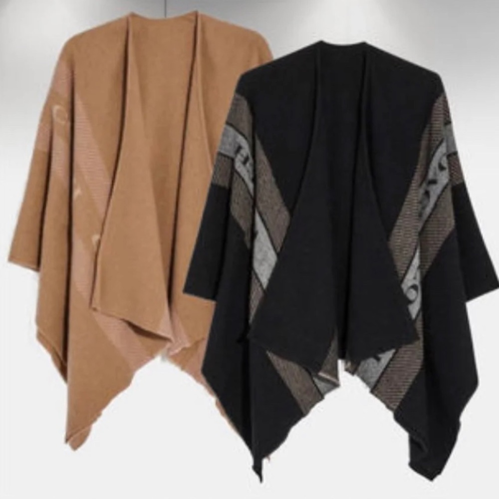 VARSITY STRIPE PONCHO